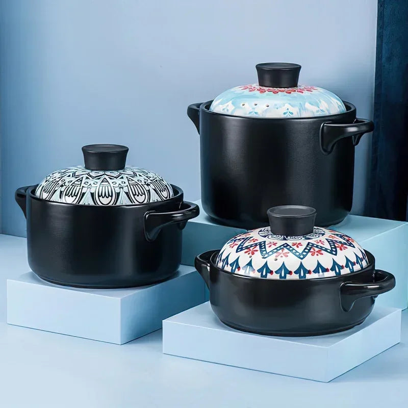 Axya Ceramic Casserole Soup Stew Pot Korean Style Pan Gas Cookware
