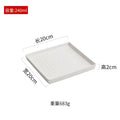 Axyaa Ceramic Steak Plate - White Square Texture Artistic Conception Tableware