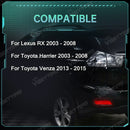 Axyaa Rear Bumper Reflector Lights with Dynamic Turn Signal for Lexus RX Harrier Venza