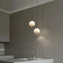 Axyaa Natural Marble Chandelier: Modern Medieval Designer Lamp for Living Room and Bar