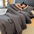 Axyaa Solid Color Class A Thickened Fleece Sofa Blanket