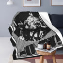 Axyaa Vintage Cowboy Carter Flannel Blanket 150*125cm Home Hotel Sofa Plush Quilt