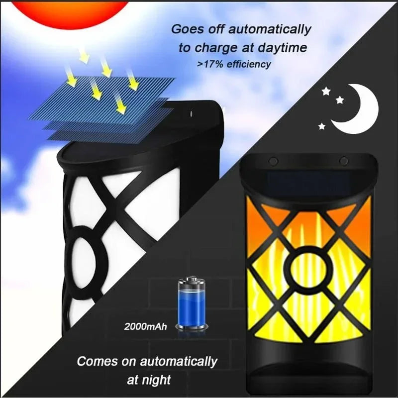 Axyaa Solar Flame Lights: Lattice Design for Garden & Christmas Decor