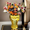Gold Ceramic Vase Decor for Home - Axyaa General's Jar Decoration - Floor Standing