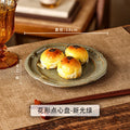 Axyaa Flame-Killed Ceramic Flower Edge Dessert Soup Pasta Fruit Salad Plates