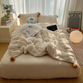Axyaa Winter Rabbit Plush Bed 4-Piece Set - Premium Plush Bedding