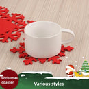 Christmas Snowflake Felt Coaster Set by Axyaa