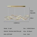 Axyaa Rose Gold LED Chandeliers Circle Rings Hanging Lights Fixtures