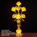 Axyaa LED Lotus Table Lamp: Illuminating Buddha's Presence in Worship Settings