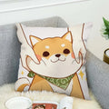 Axyaa Shiba Inu Cushion Cover 45x45cm for Bed or Chair Decor