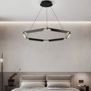 Axyaa Aluminum Chandelier: Modern Minimalist Designer Lighting Fixture for Dining & Living Room