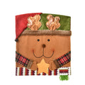 Axyaa Christmas Chair Sleeve Stool Santa Claus Elk Snowman Ornaments