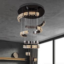 Axyaa Crystal Chandeliers: Modern LED Ceiling Hanging Light for Living Room