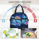 Blue Butterfly Art Insulated Lunch Bag by Axyaa: Beautiful, Portable, Thermal, Multifunctional Food Container