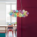 Axyaa Glass Bubble Chandelier - Nordic Ins Style LED Balloon Lamp for Girls' Room