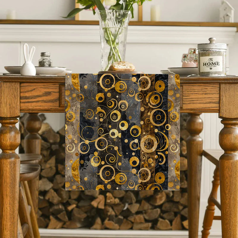 Abstract Klimt Table Runner by Axyaa - Dining & Party Decoration