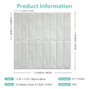 Axyaa Green 3D Tile Sticker, 10pcs Self-adhesive Backsplash Bathroom Wall Tile, Water Resistant