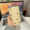 Axyaa 360ml Stainless Steel Cute Thermal Drink Tumbler with Straw - for Tea, Coffee, Juice