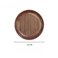 Axyaa Black Walnut Wooden Tray: Elegant Serving Plate for Home, Tea, Snacks & Desserts