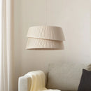 Axya French Cream Chandelier: Warm & Romantic Nordic Fabric Pendant Lamp