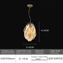 Axyaa LED Glass Chandelier - Full Copper Creative Design for Living Dining Room