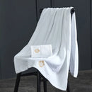 Axyaa Cotton Bath Towel Set, Embroidered Gift, 140x70cm, Various Colors