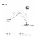 Axyaa Industrial Black/Chrome Adjustable Desk LED Light for Bedroom, Studio, and Bar