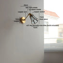 Axyaa Crystal Copper LED Wall Light Fixture for Kitchen Bedroom Home Decor