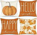 Axyaa Buffalo Check Print Linen Pillow Cover 45x45 for Fall Thanksgiving Decor