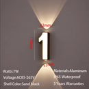 Axyaa 7W LED Wall Lamp Digit Number IP65 Modern Minimalism Style Aluminum Outdoor Light