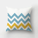 Blue Elk Geometric Pillow Case Cover by Axyaa - Fresh Animal Print Home Decoration