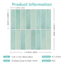 Axyaa Green Tile Backsplash Stickers, Water/Mold Resistant, 30x30cm