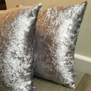 Axyaa Silver Ice Velvet Pillow Cover - Soft Modern Home Decor