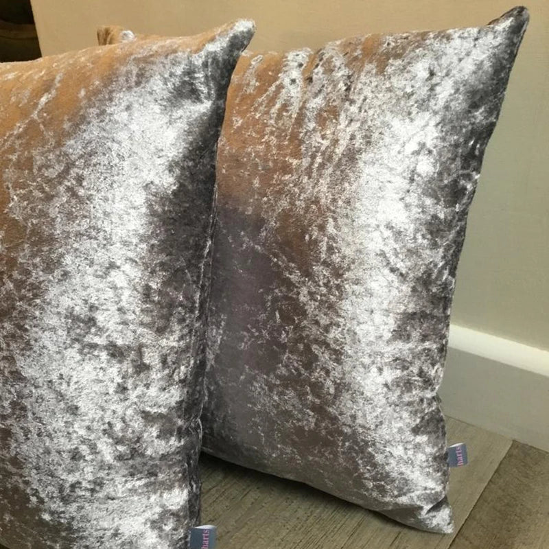 Axyaa Silver Ice Velvet Pillow Cover - Soft Modern Home Decor