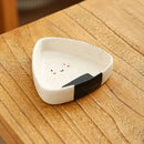 Axyaa Ceramic Triangle Dipping Dish for Hot Pot & Rice Balls