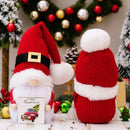 Axyaa Knitted Hat Doll with Fur Ball Ornament Doll for Christmas Decor