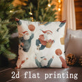 Axyaa Christmas Cushion Covers with Festive Prints for Sofa, Bedroom, Car