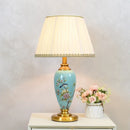 Axyaa Flower Bird Ceramic Table Lamp for Home and Hotel Decor