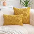 Embroidered Wool Maple Leaf Pillowcase by Axyaa - Halloween & Thanksgiving Orange Cushion Cover