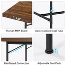 Rustic Axyaa Dining Table: 70.9-Inch Wood Table for 6-8 People with Metal Frame