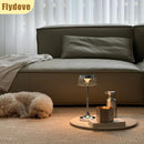 Axyaa Chrome Rechargeable LED Desk Lamp for Home Decor and Lighting