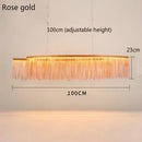 Axyaa LED Tassel Pendant Chandelier: Modern Luxury Chain Lamp for Hotel Lobby & Living Room