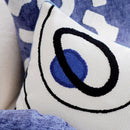Axyaa Blue Jacquard Embroidery Throw Pillow Cover Cojines 45X45 - Decorative Living Room Cushion Covers