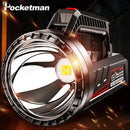 Axya Ultra-bright Rechargeable LED Searchlight Waterproof Flashlight for Long Range Lighting