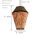 Axyaa Southeast Asia Fabric Pendant Lamp Farmhouse Light Fixtures