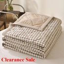 Axyaa Striped Checkered Thin Summer Blanket | Skin-Friendly & Cool Blanket
