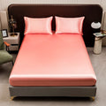 Axyaa Silk Satin Fitted Sheet Set with Pillowcase - Luxury Bedding Collection
