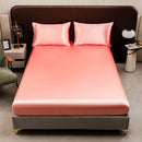 Axyaa Silk Satin Fitted Sheet Set with Pillowcase - Luxury Bedding Collection