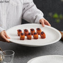 Axyaa Ceramic Disc White Plate Set for Various Cuisine Types