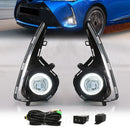 Axyaa Toyota Yaris Vitz Fog Lamp with LED Angel Eyes DRL Turn Signal Chrome Trim